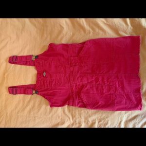Dickies red overall dress